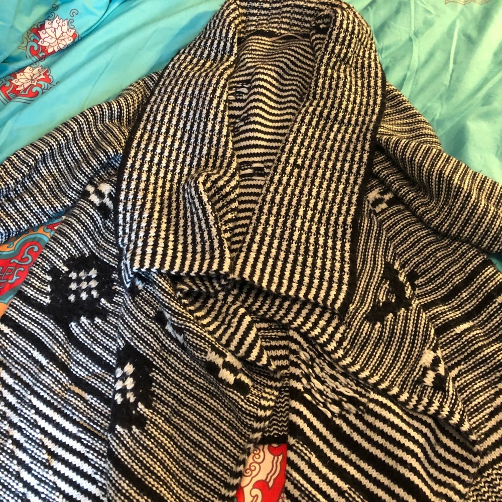 Wool Blend Aztec Cardigan
